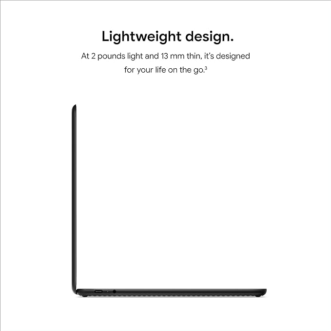 Google Pixelbook Go - Lightweight Chromebook Laptop - Up to 12 Hours Battery Life - Touch Screen - Just Black