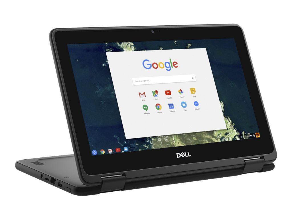 DELL Chromebook 11-3100 2 in 1  |  11.6 Inches 360 Touchscreen | Google Play Store  | Intel Celeron N3350 Processor | 32GB eMMC Storage | 4GB DDR4 | Wi-Fi Bluetooth, Chrome OS | Updates Till 2029